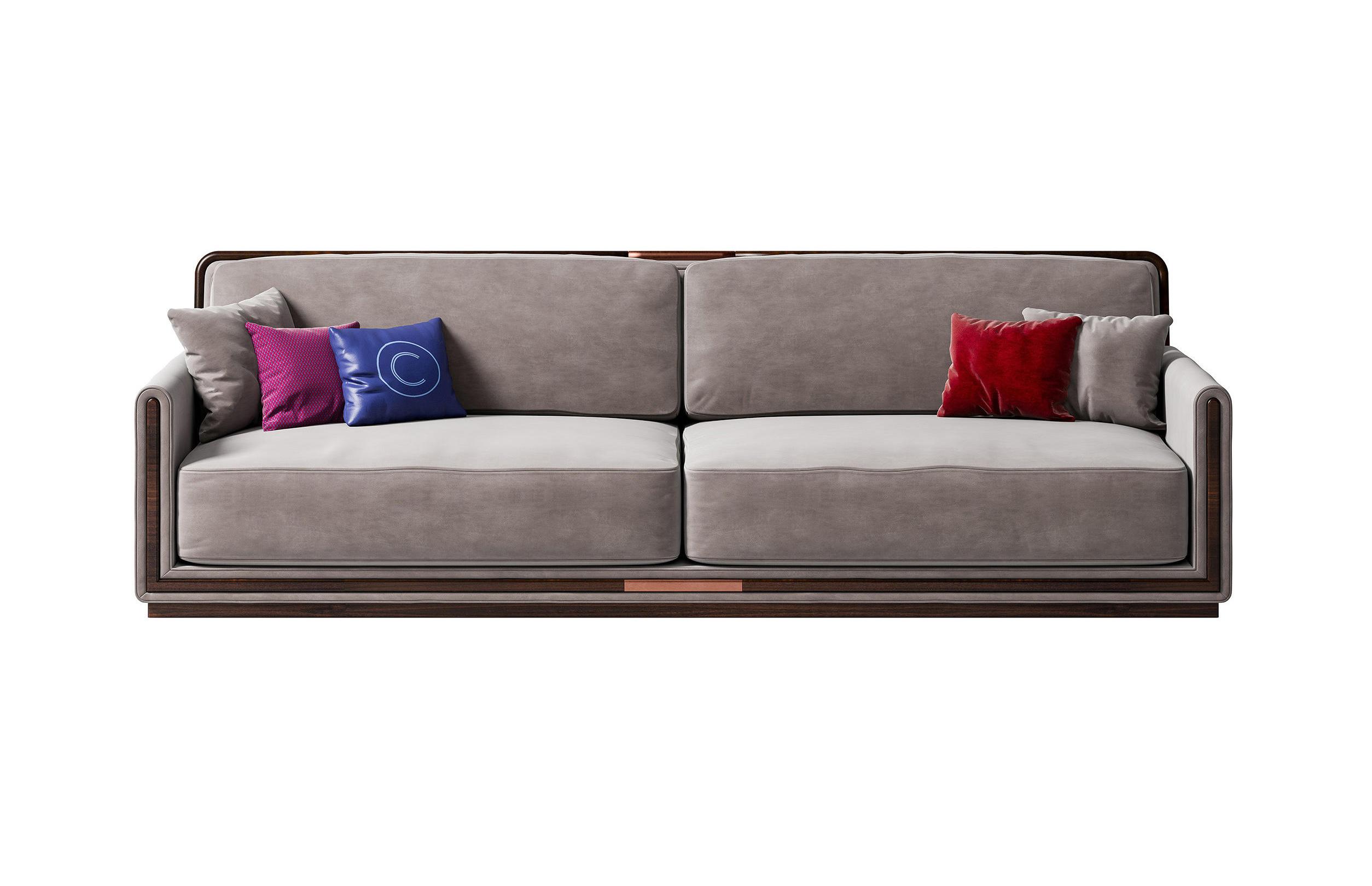 Canapé 3 places en cuir | Configuration: 3-Seat Extra