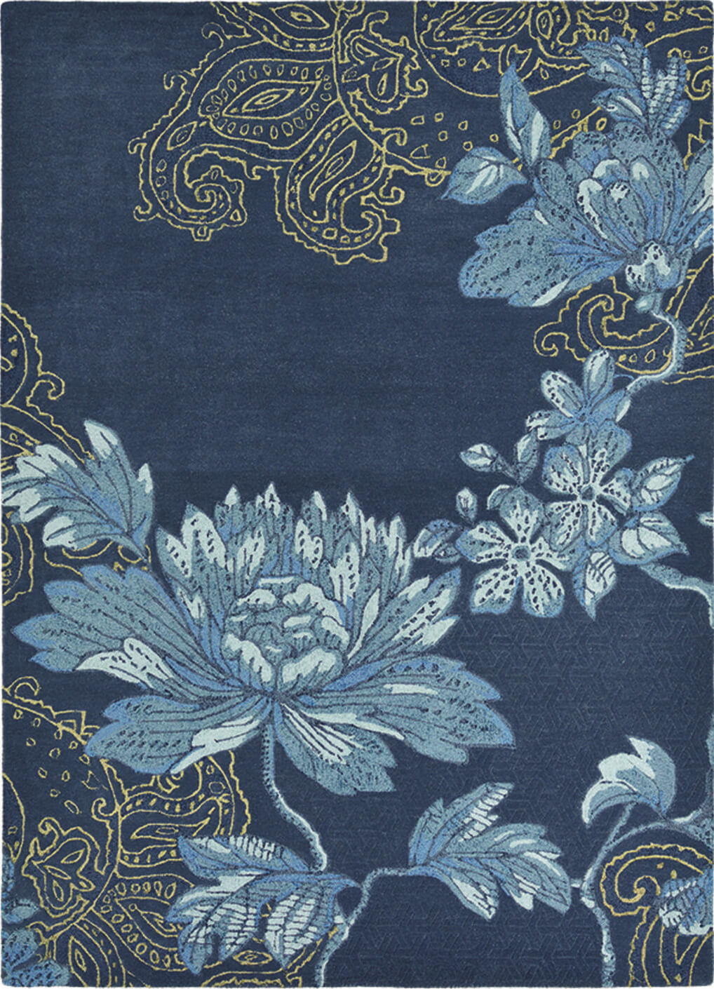 Fable Floral blauw tapijt | Maat: 170 × 240 cm