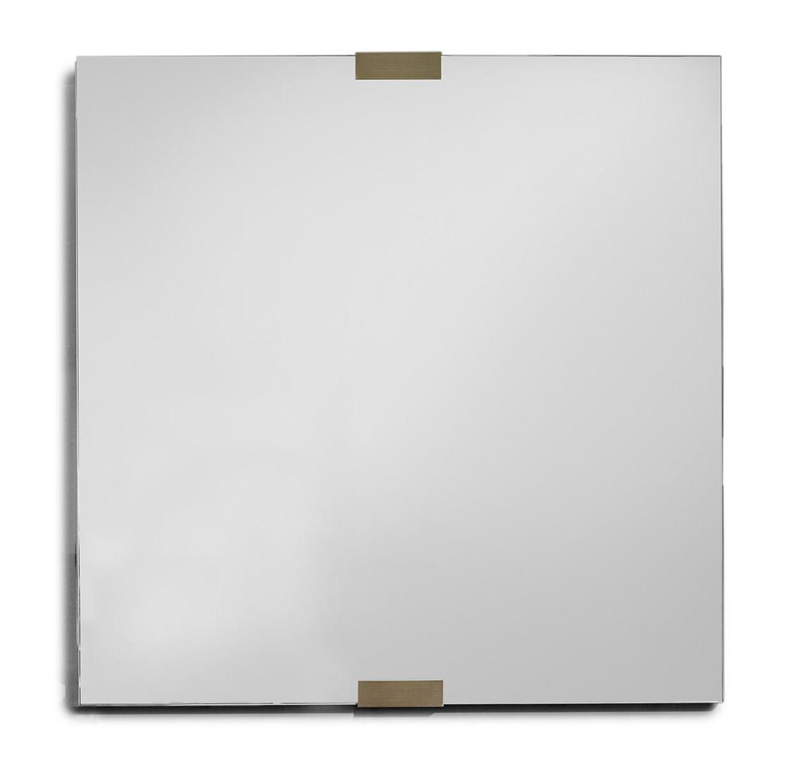 Miroir mural élégance en cuir bronze