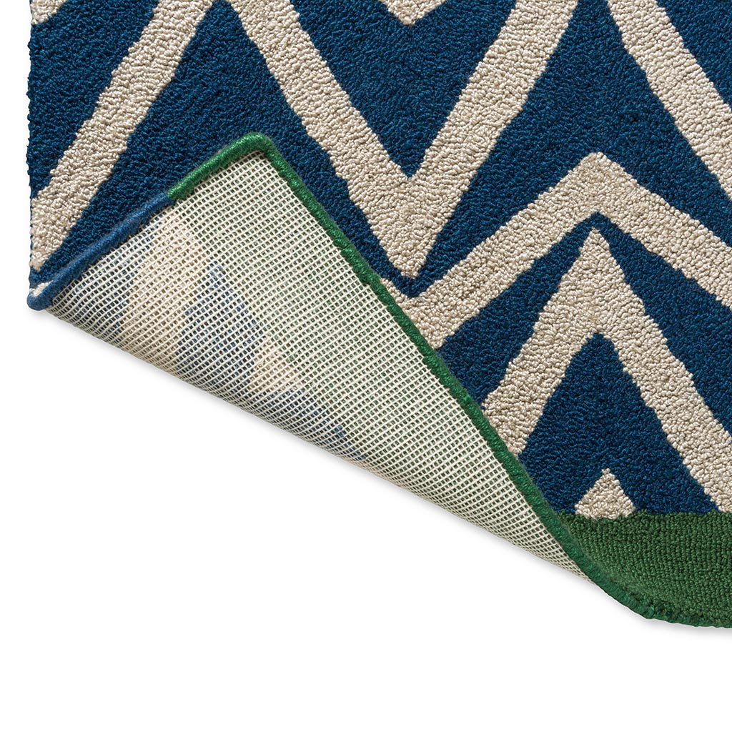 Dhurrie blauw outdoor tapijt | Maat: 250 × 350 cm