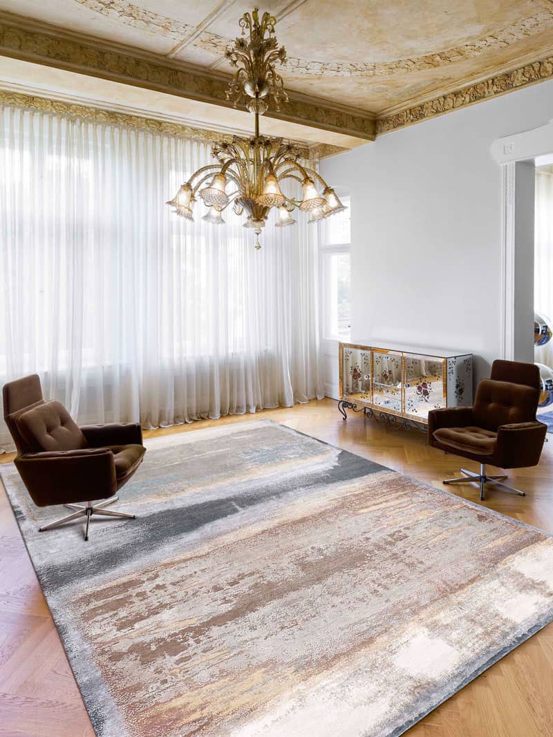 Tapis de luxe fait main Beige Mix