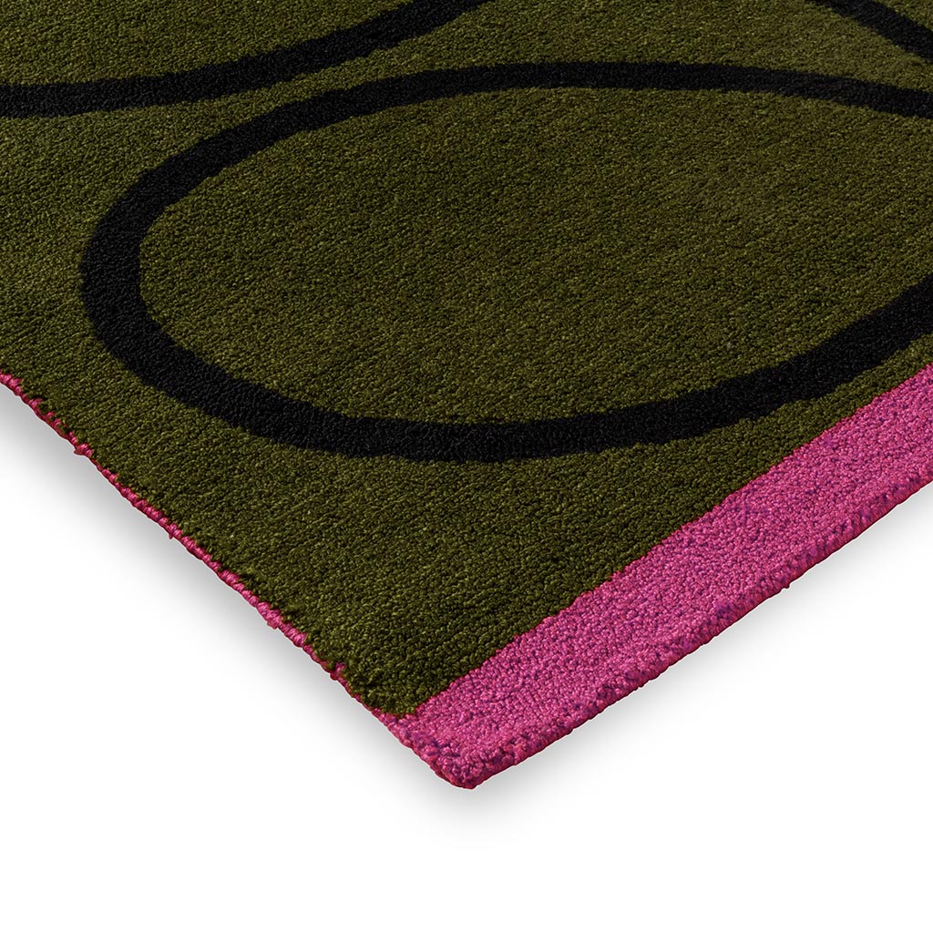 Linear Stem olijf outdoor tapijt | Maat: 200 × 280 cm