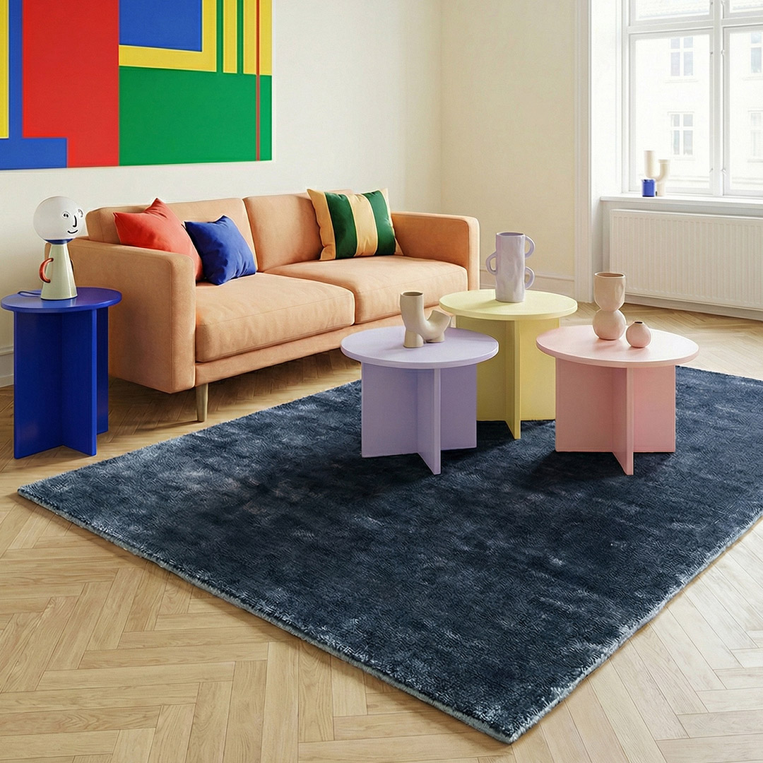 Eucalyptus Aviation Blue vloerkleed