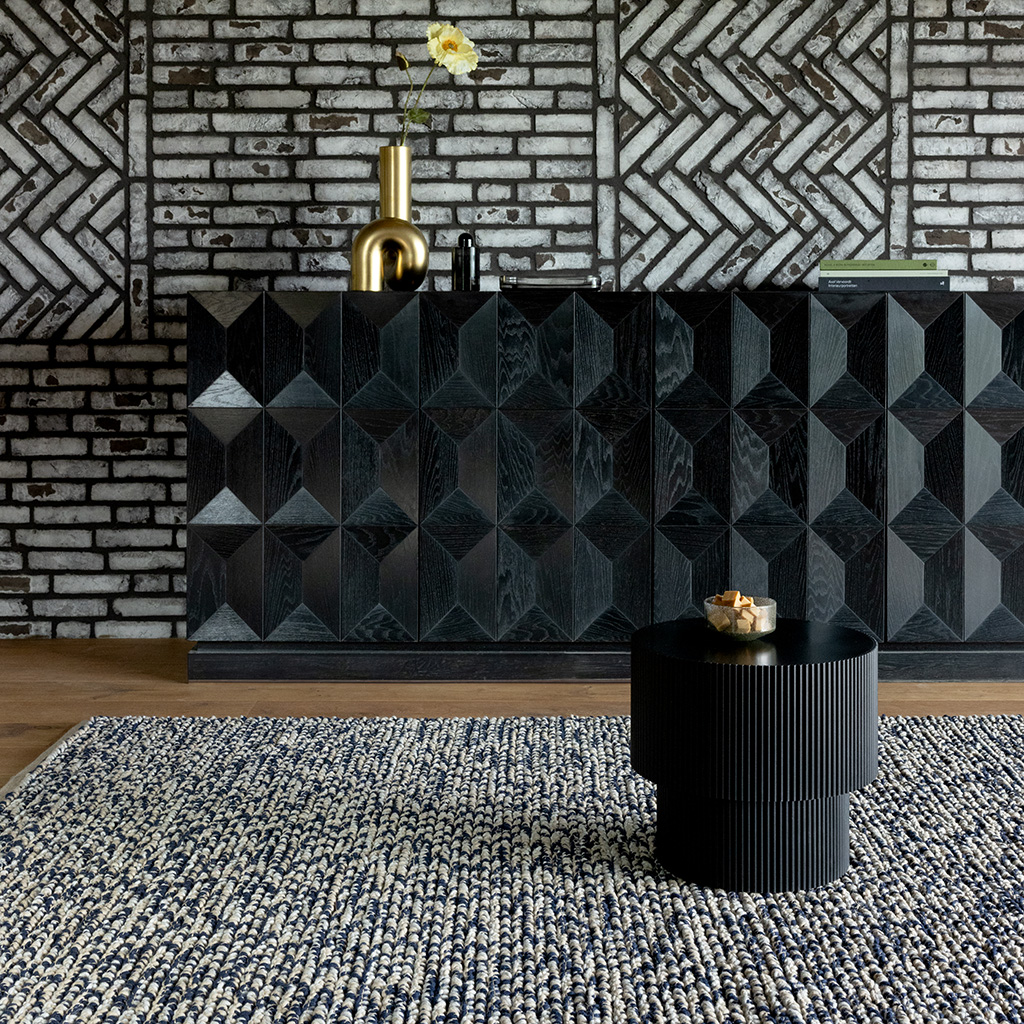 Nest inkt vloerkleed | Maat: 200 × 300 cm