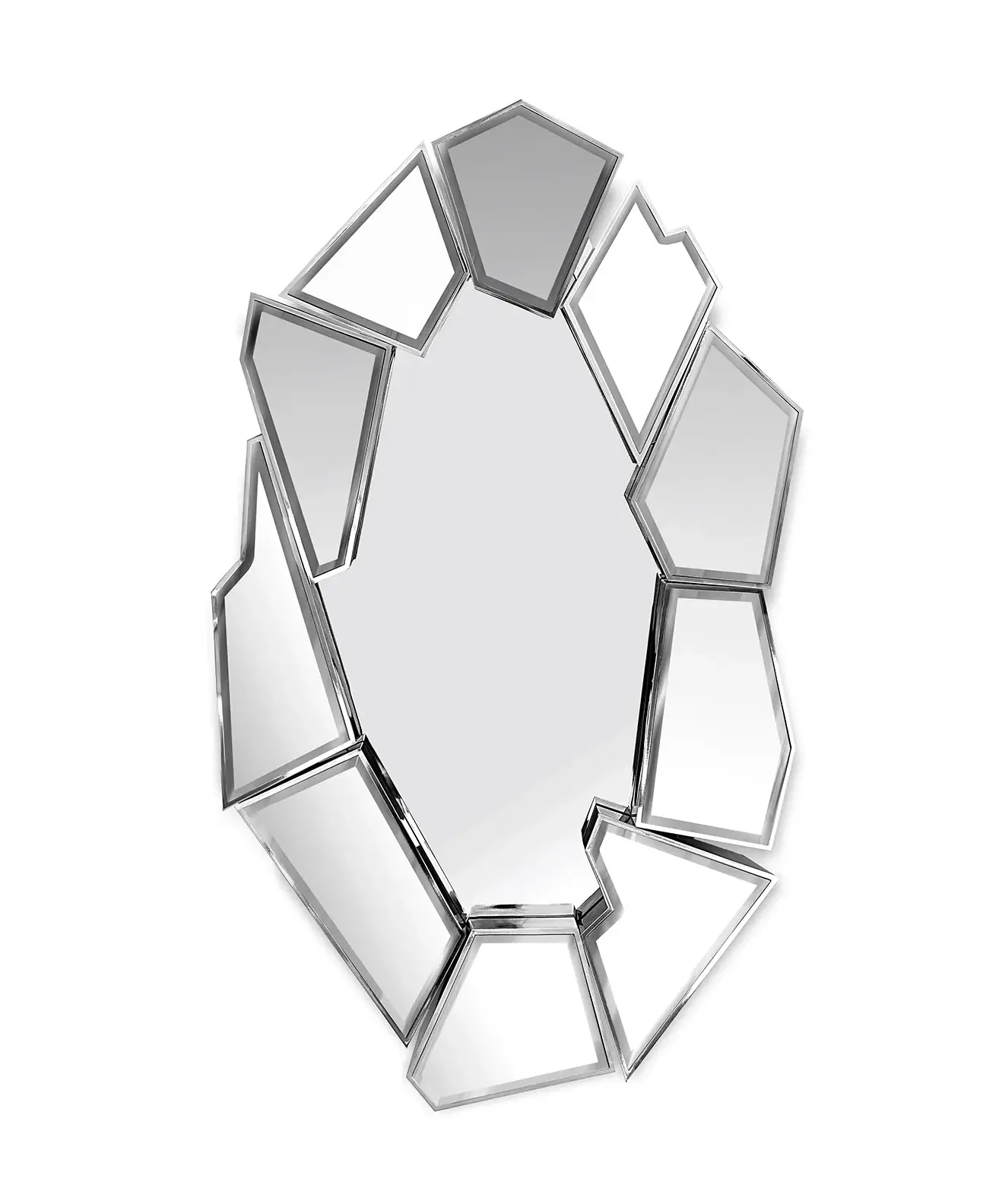 Shatter zilveren wandspiegel