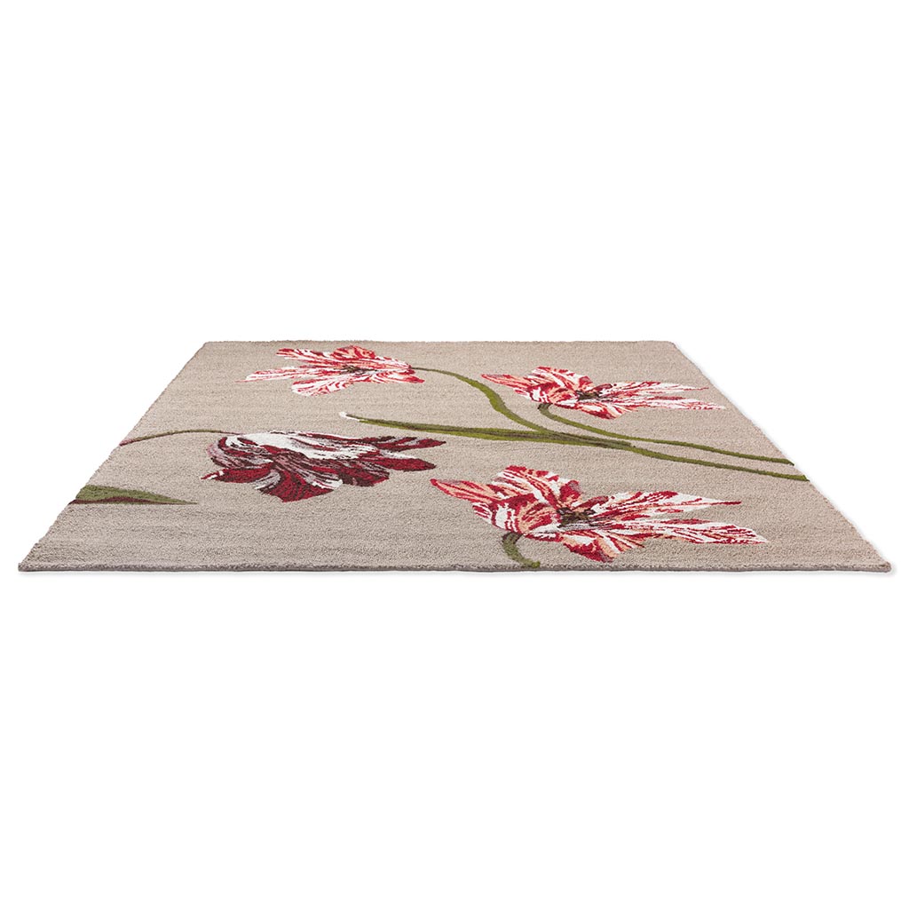 Tapis d’extérieur Botanical Tulip beige/rouge