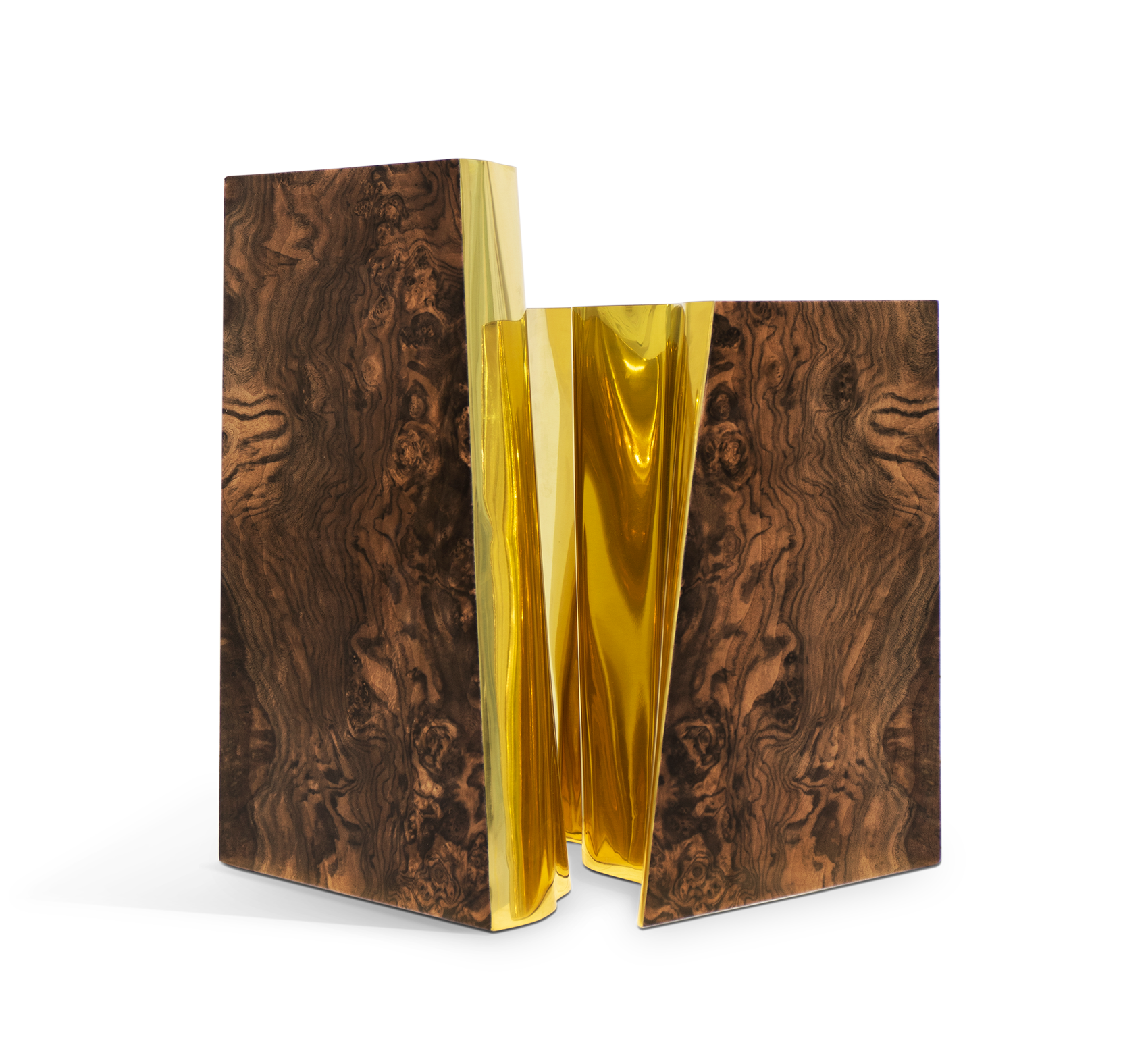 Fissure walnoot bijzettafel