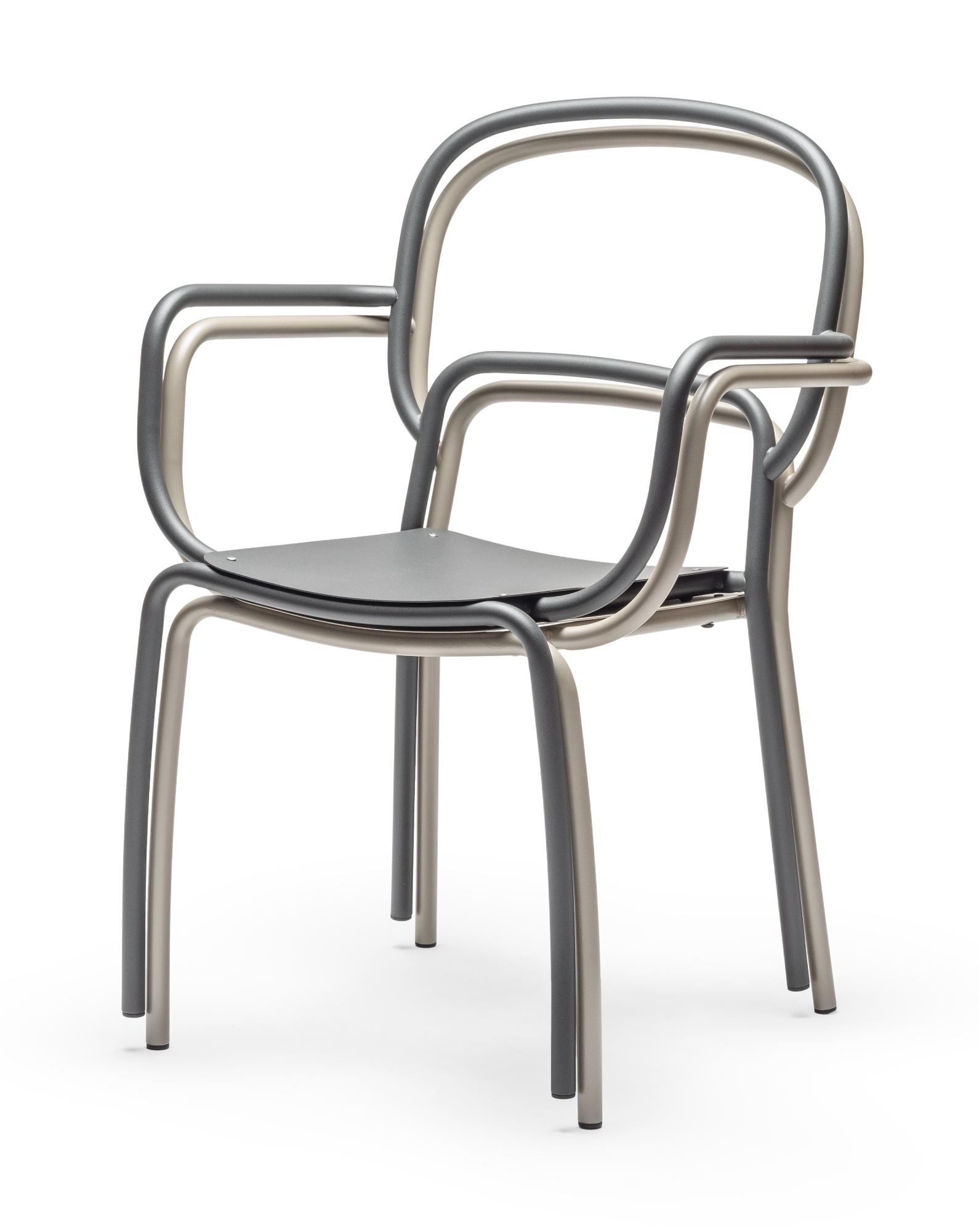 Moyo grijze tuinstoel (set van 3)