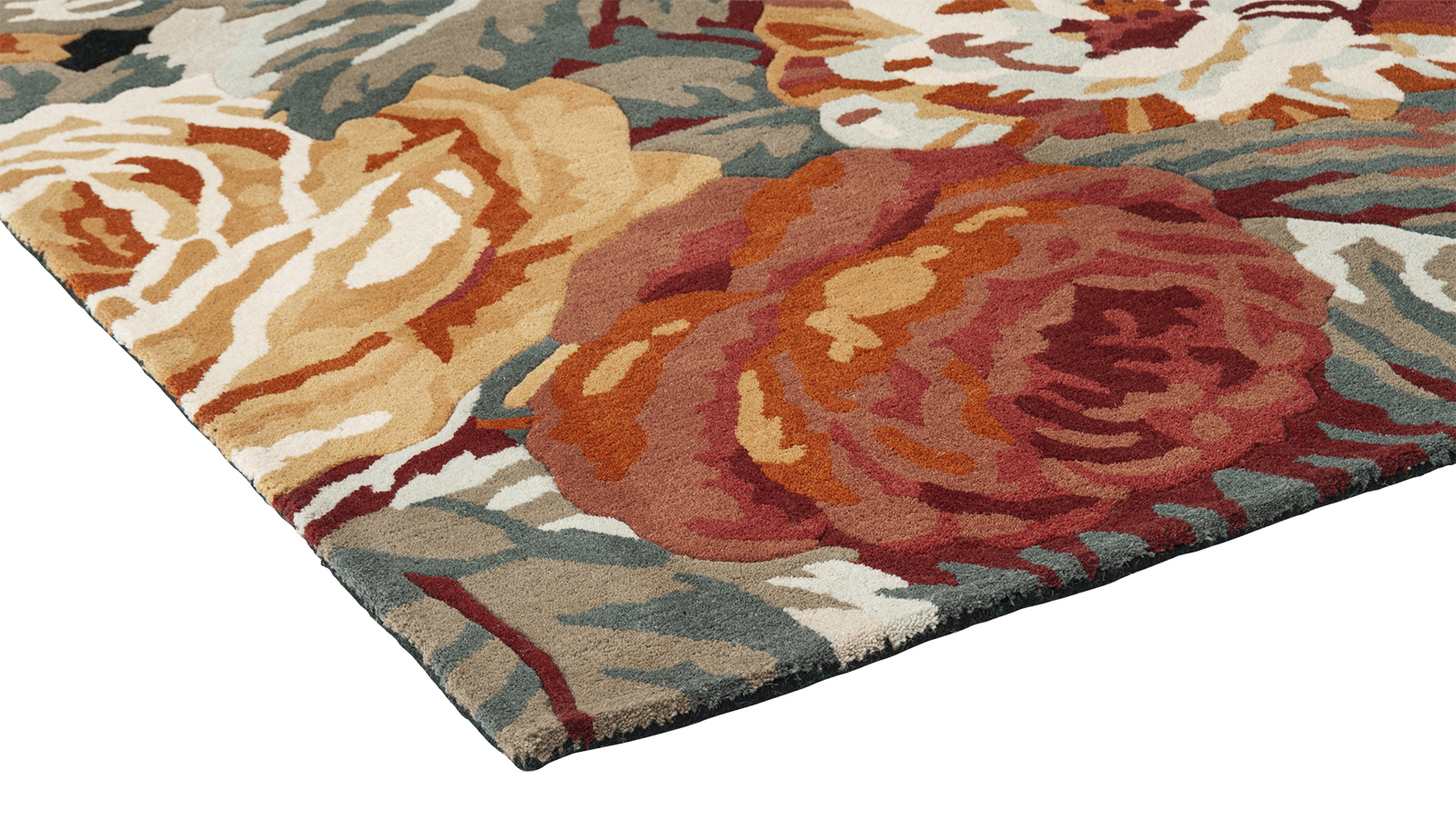Stapleton Park marineblauw/gebrande oranje vloerkleed
