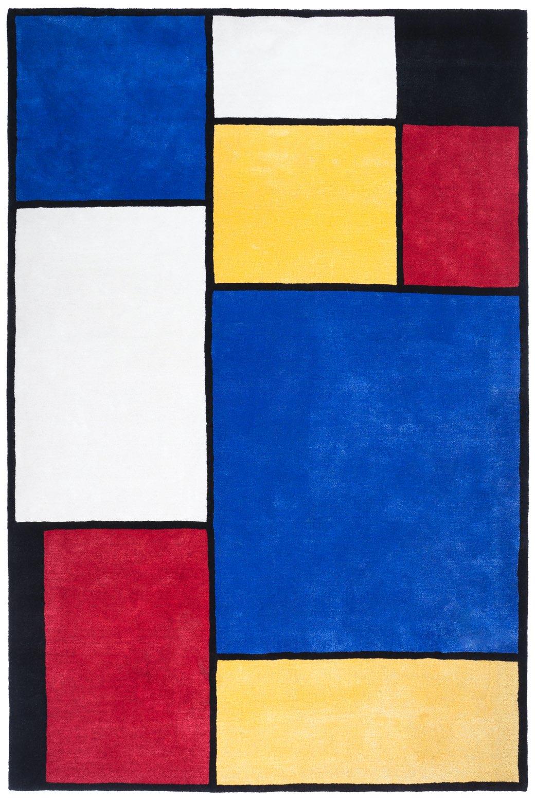 Mondrian loper handgeweven vloerkleed