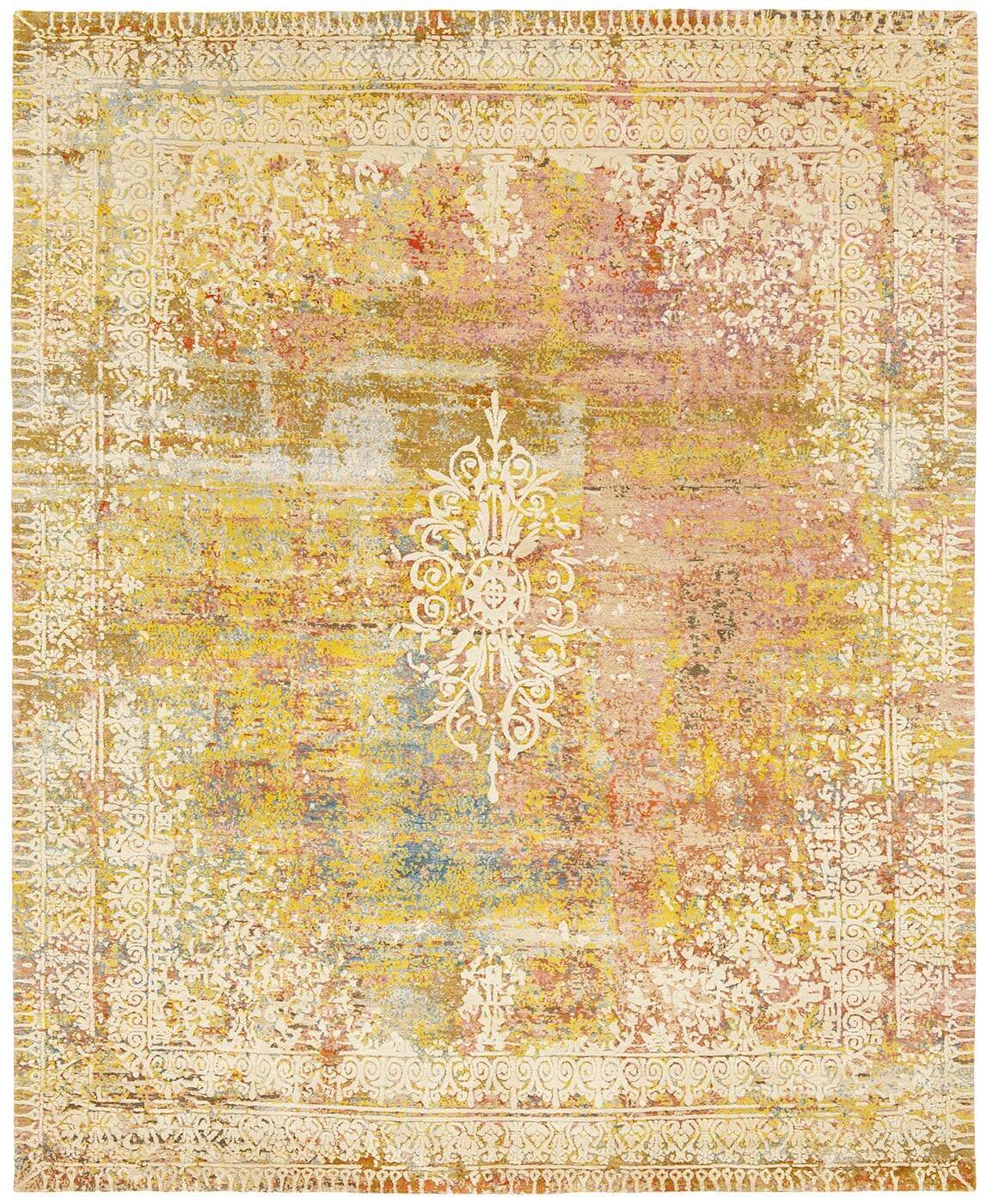 Tapis Ferrara Artwork Special Rocked rose blanc