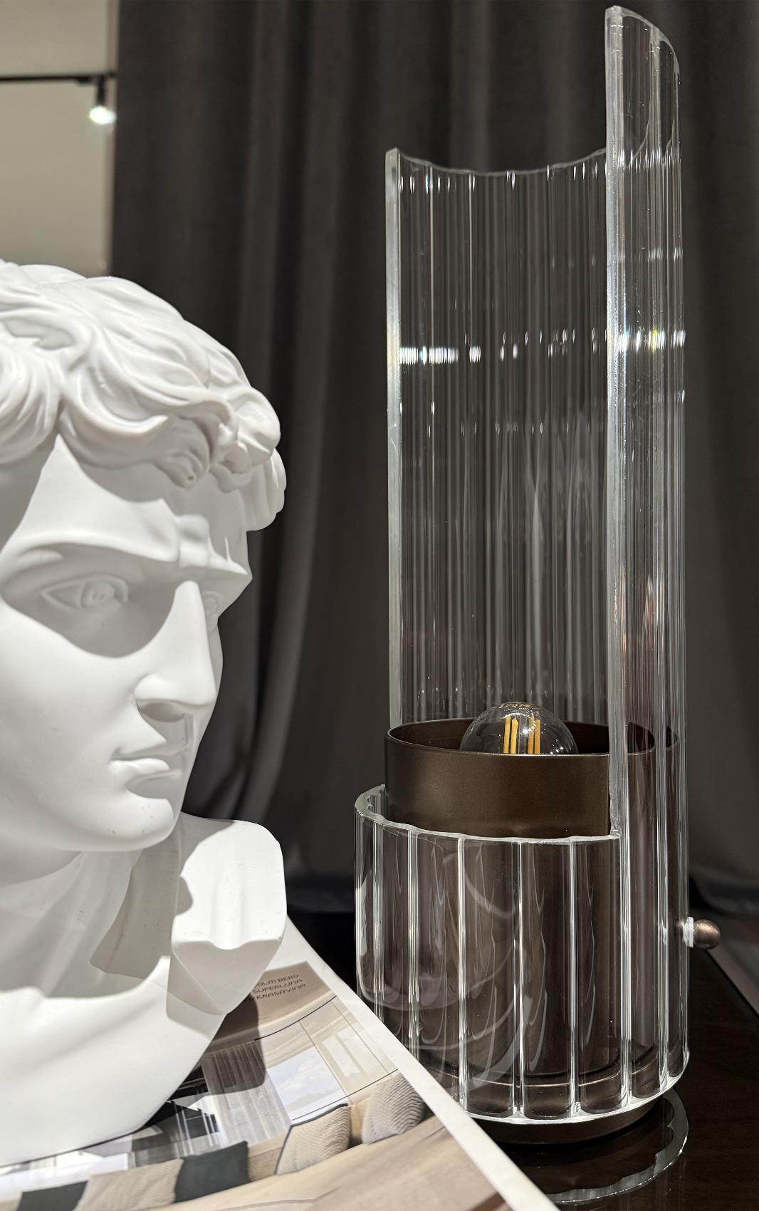 Lampe de table en verre Bon Ton
