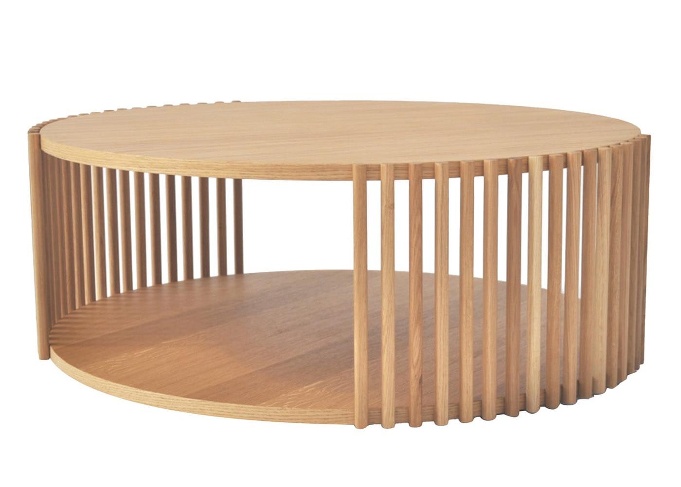 Grande table basse élégante en chêne rouvre