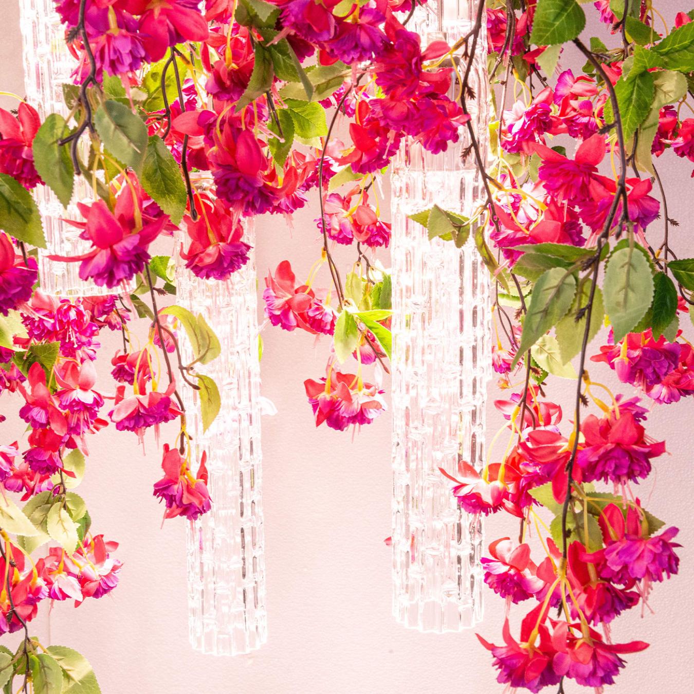 Lustre carré Pink Cascade