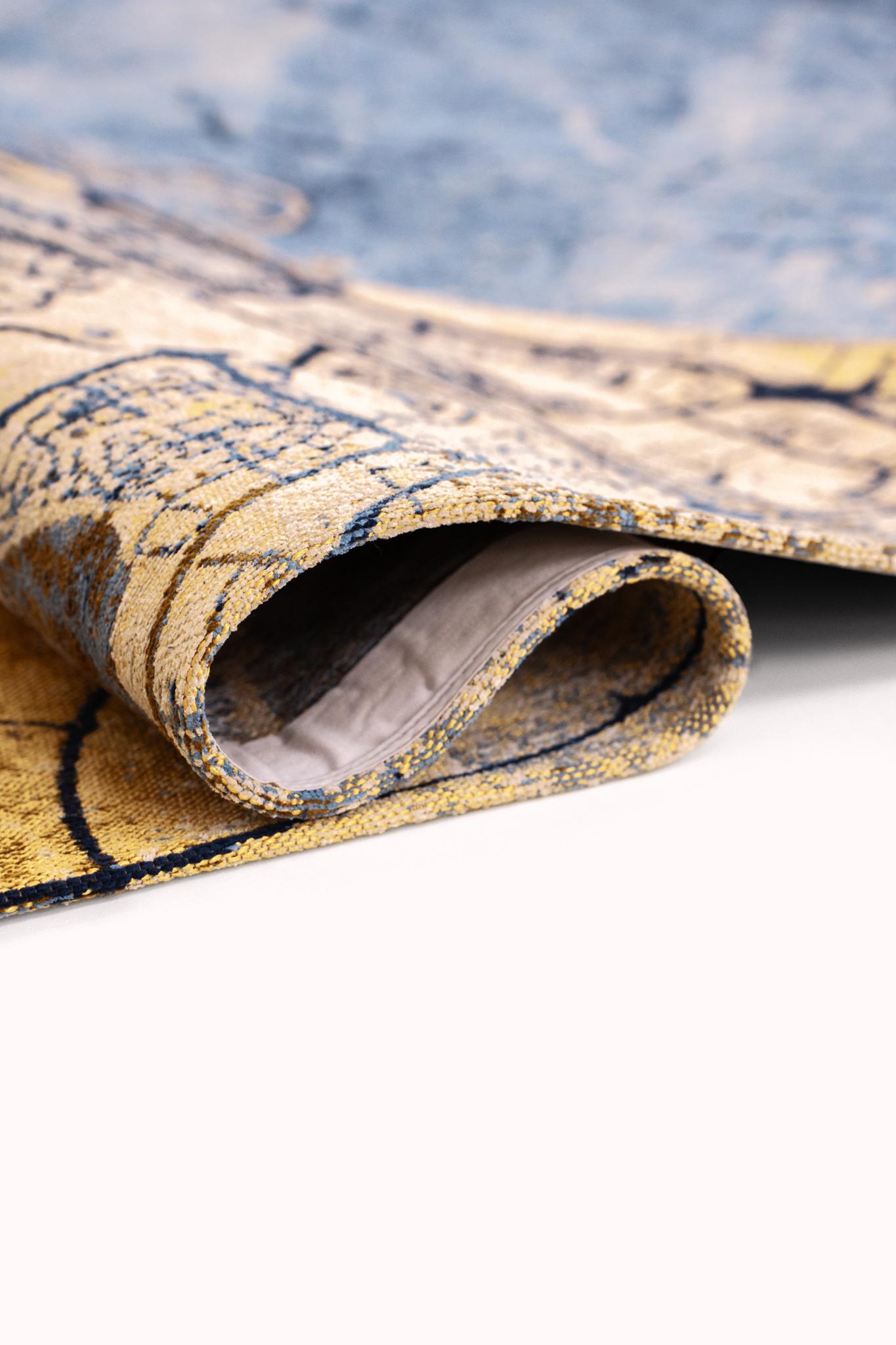 Gold Sea rond tapijt | Maat: 100 × 140 cm