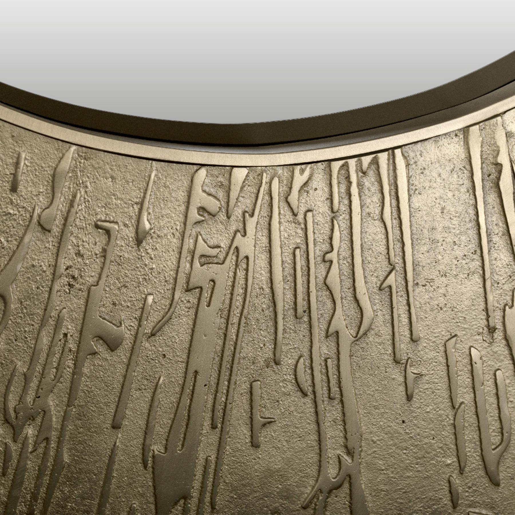Ronde messing accent wandspiegel
