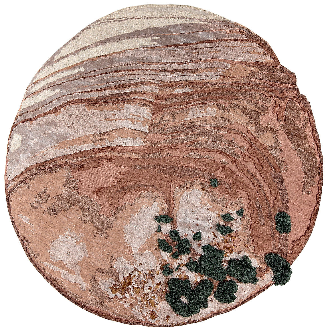 Art Deco karamel tapijt | Maat: Ø 300 cm