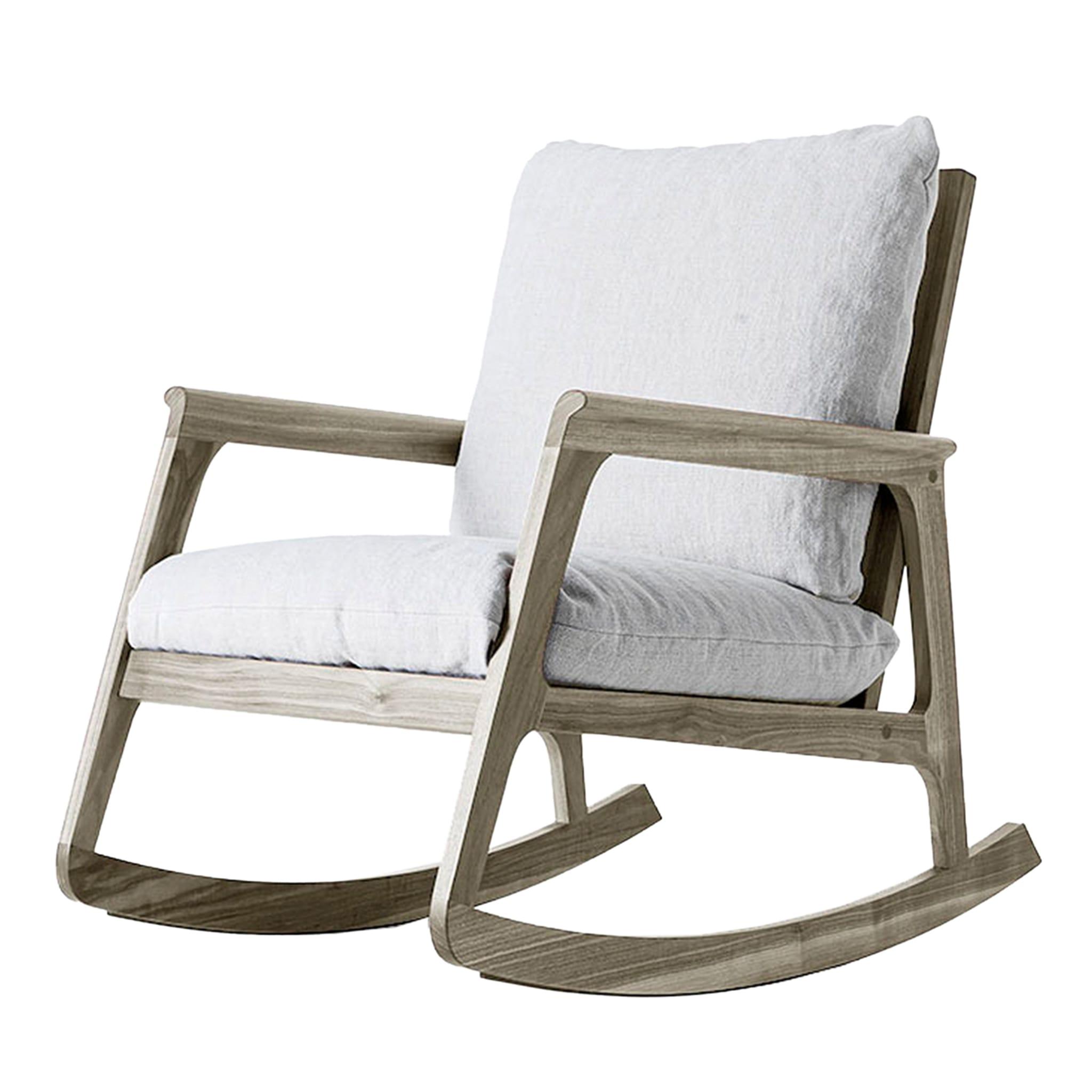 Momento grijze schommelstoel | Bekleding: Linen UNICO NF184 02