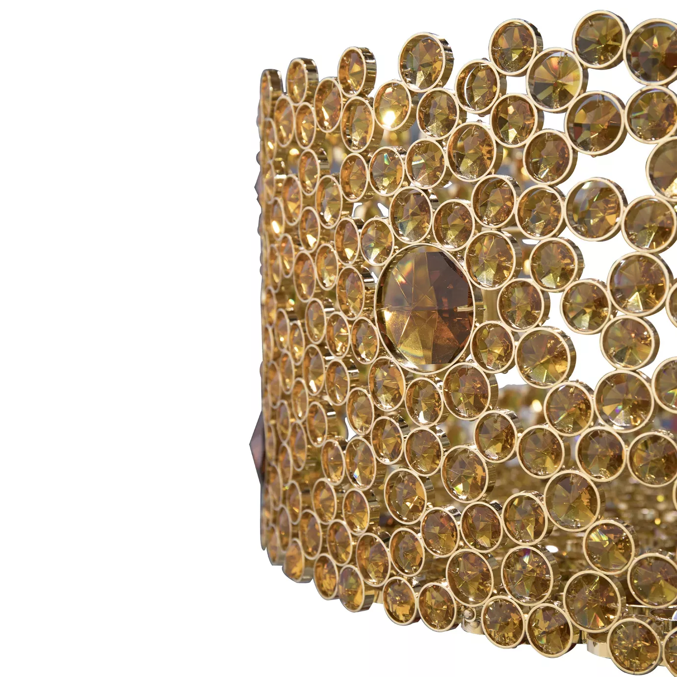 Lustre Éternelle ovale en verre bronze