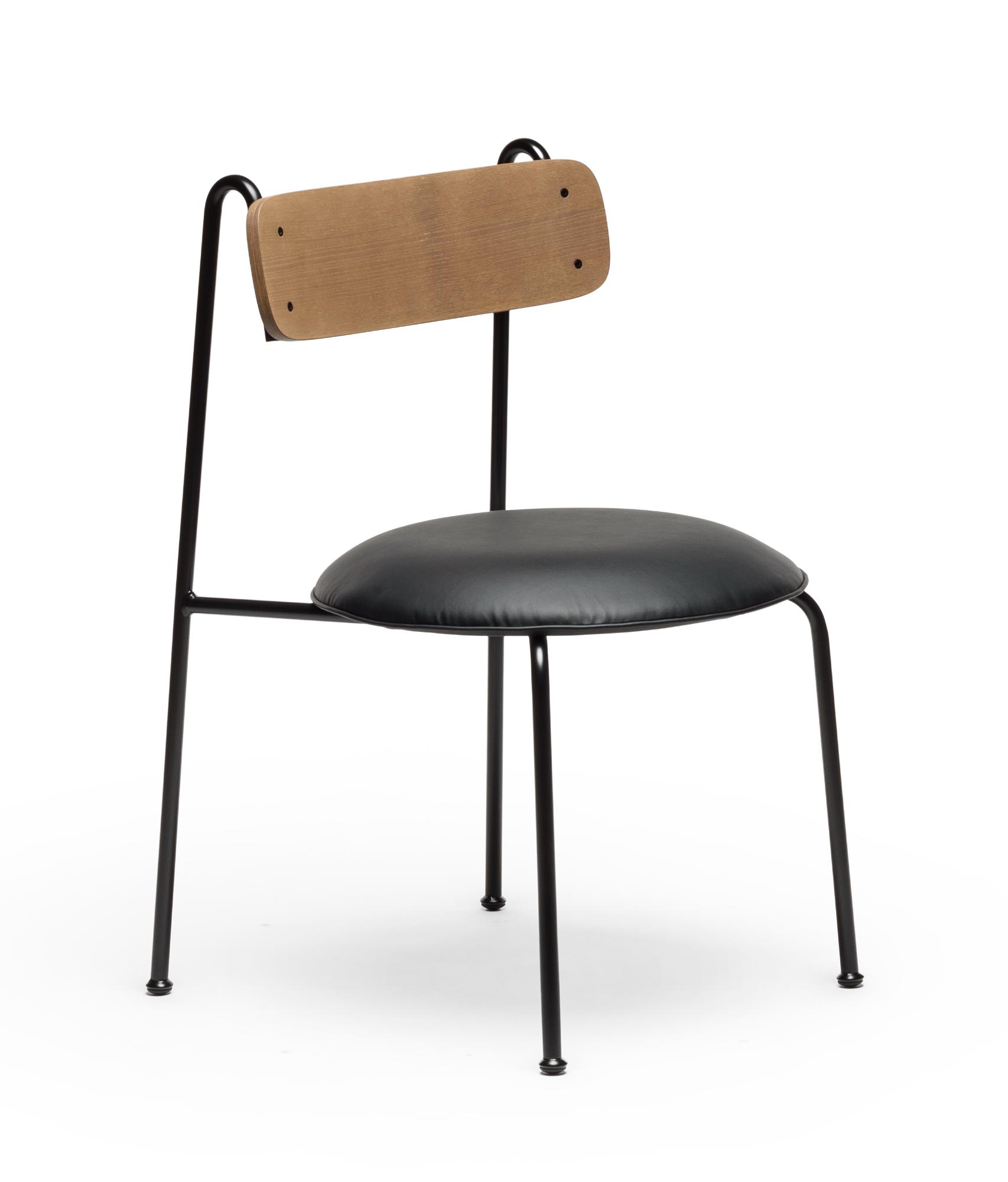 Chaise Lena Noyer noir en frêne