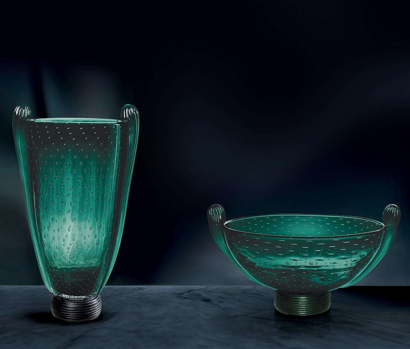 Coupe verte en verre de Murano