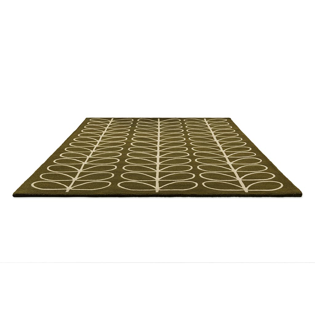 Linear Stem Olive handgemaakt vloerkleed | Maat: 200 × 280 cm