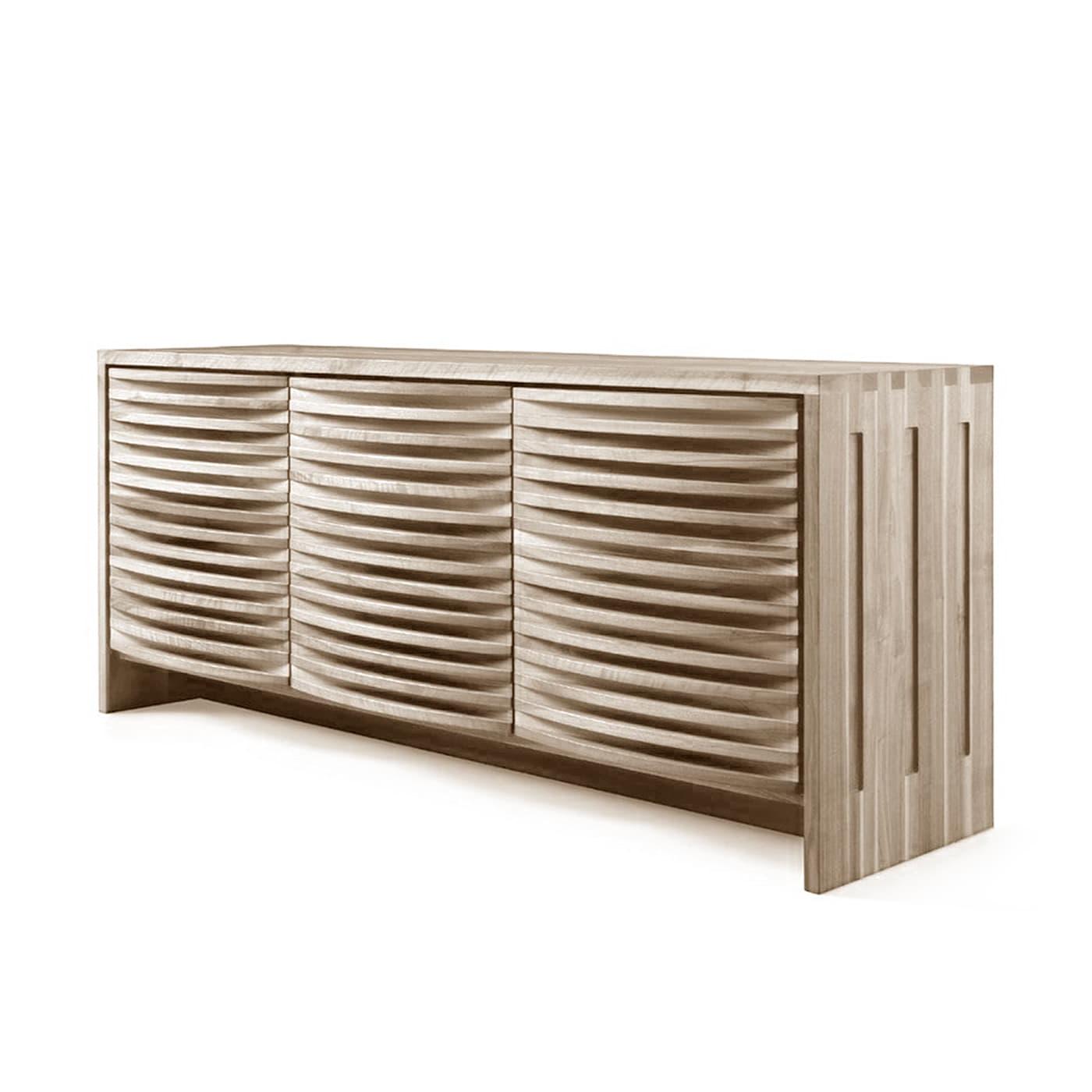 Onda grijs massief walnoten dressoir