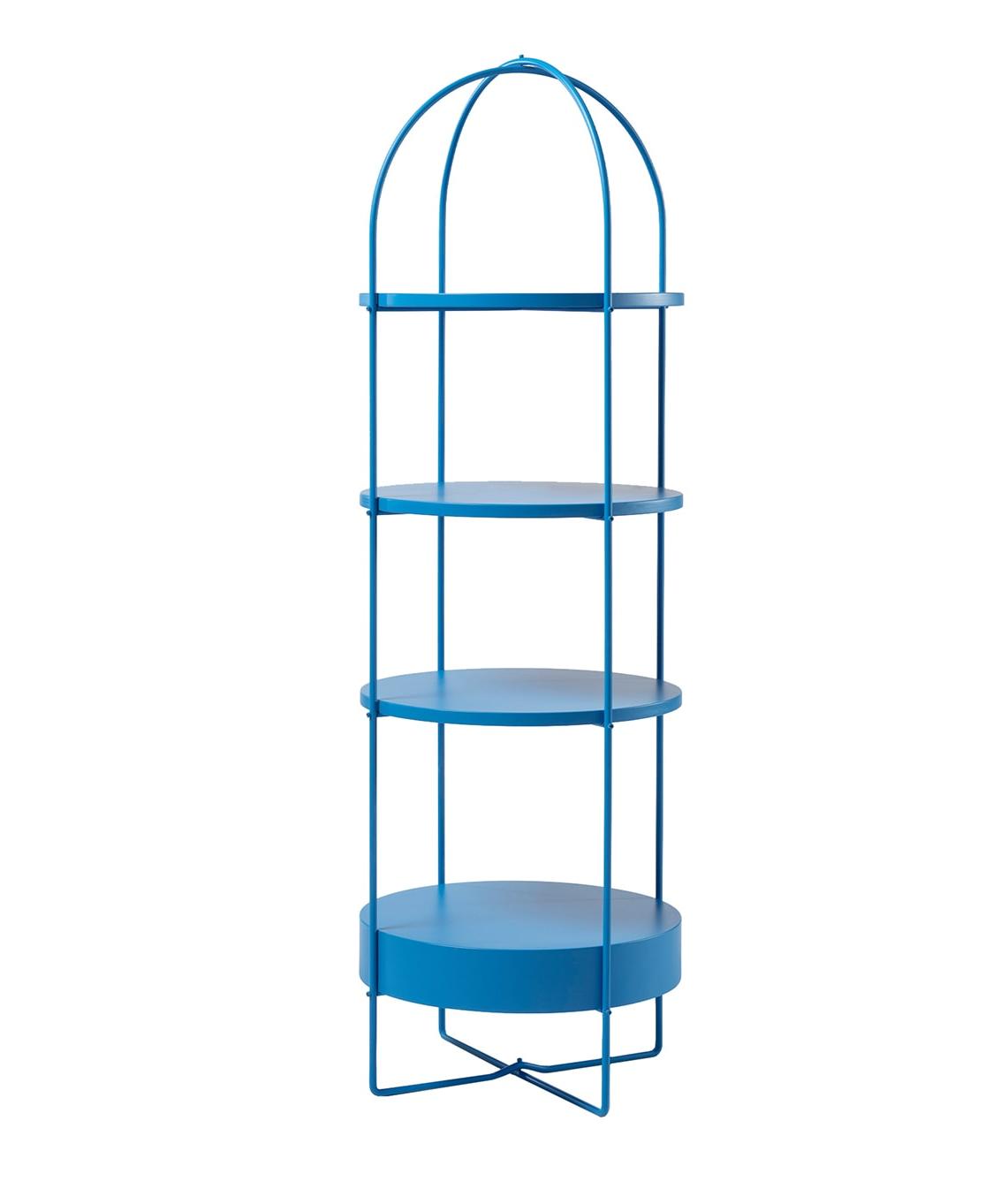 Bibliothèque laquée bleue