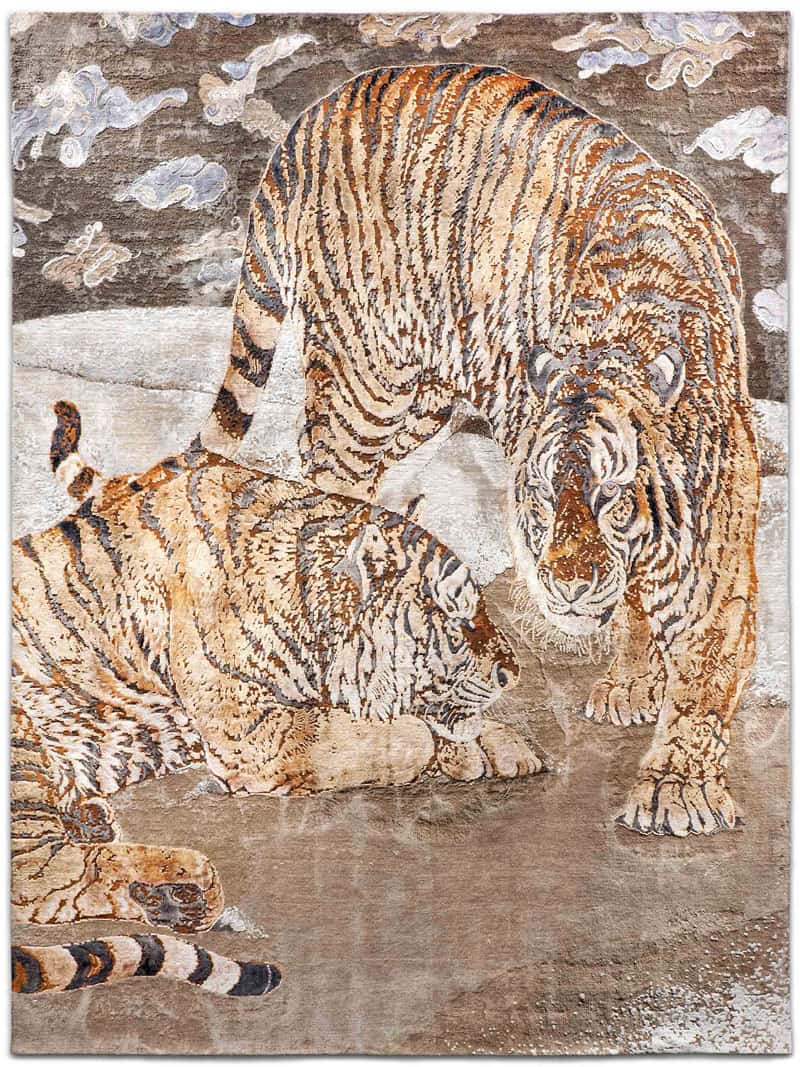 Tapis tissé main Tiger