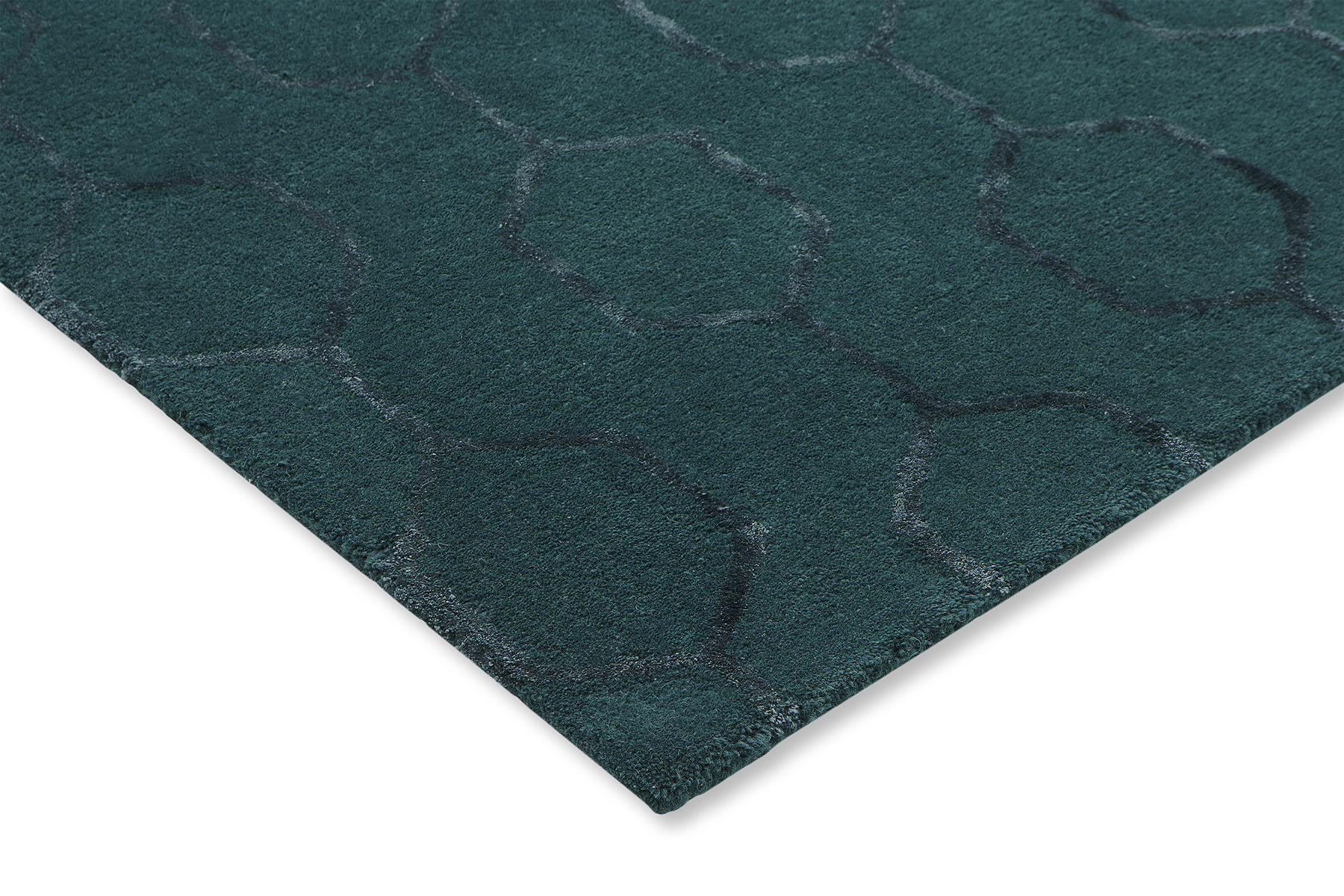 Gio teal vloerkleed | Maat: 200 × 280 cm