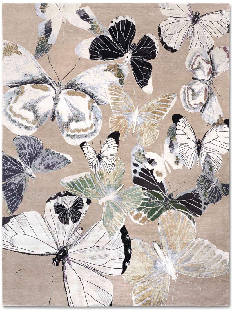 Tapis tissé main Butterfly