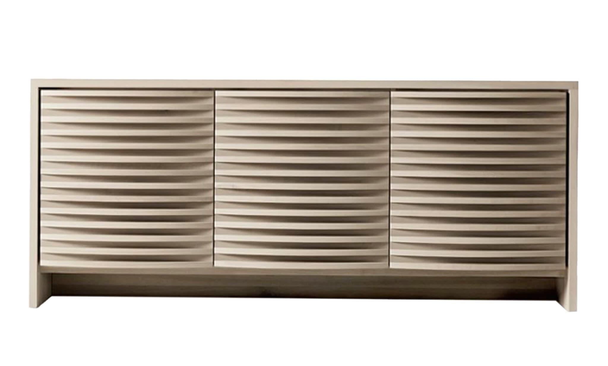 Onda grijs massief walnoten dressoir