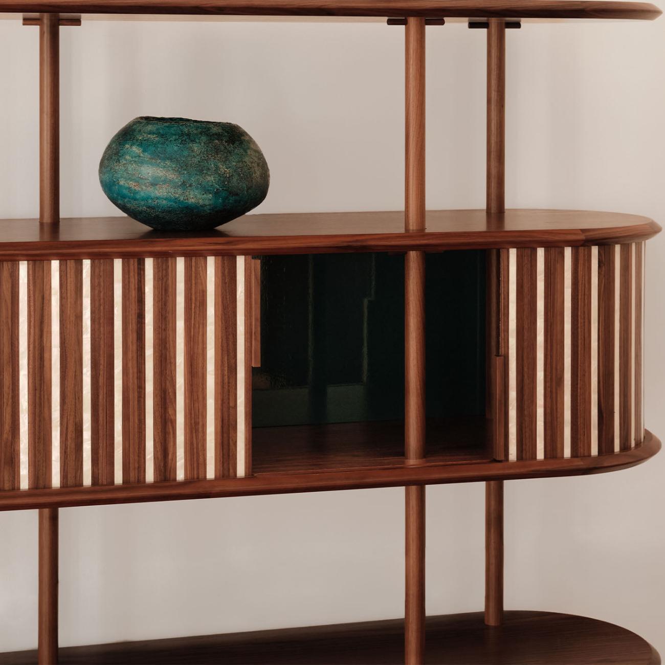 Bibliothèque modulaire moderne en bois massif