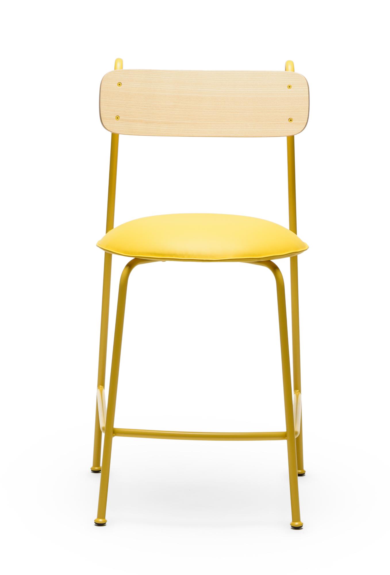 Chaise de bar Lena SG-65 Jaune en frêne