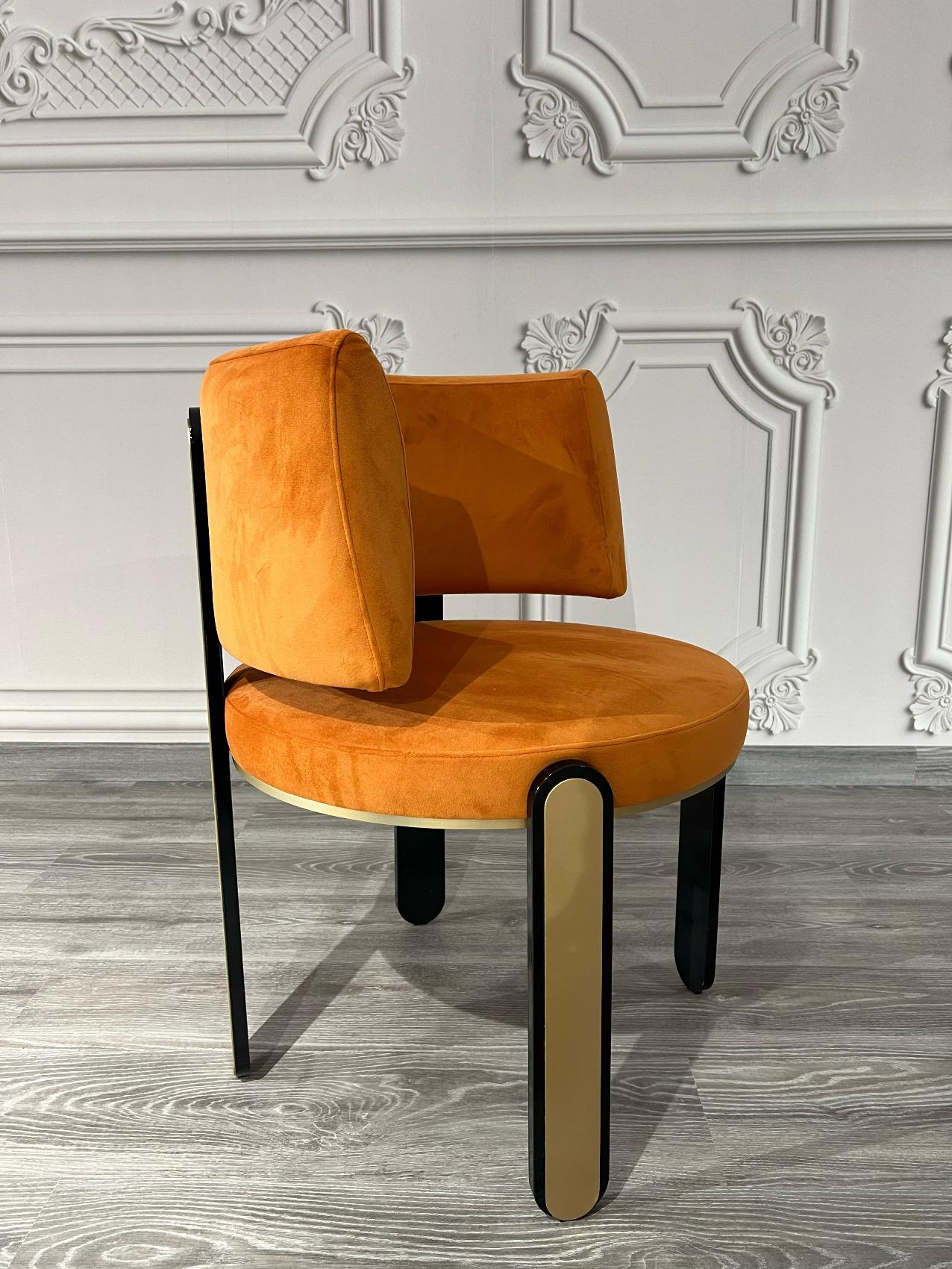 Tiffany oranje eetkamerstoel