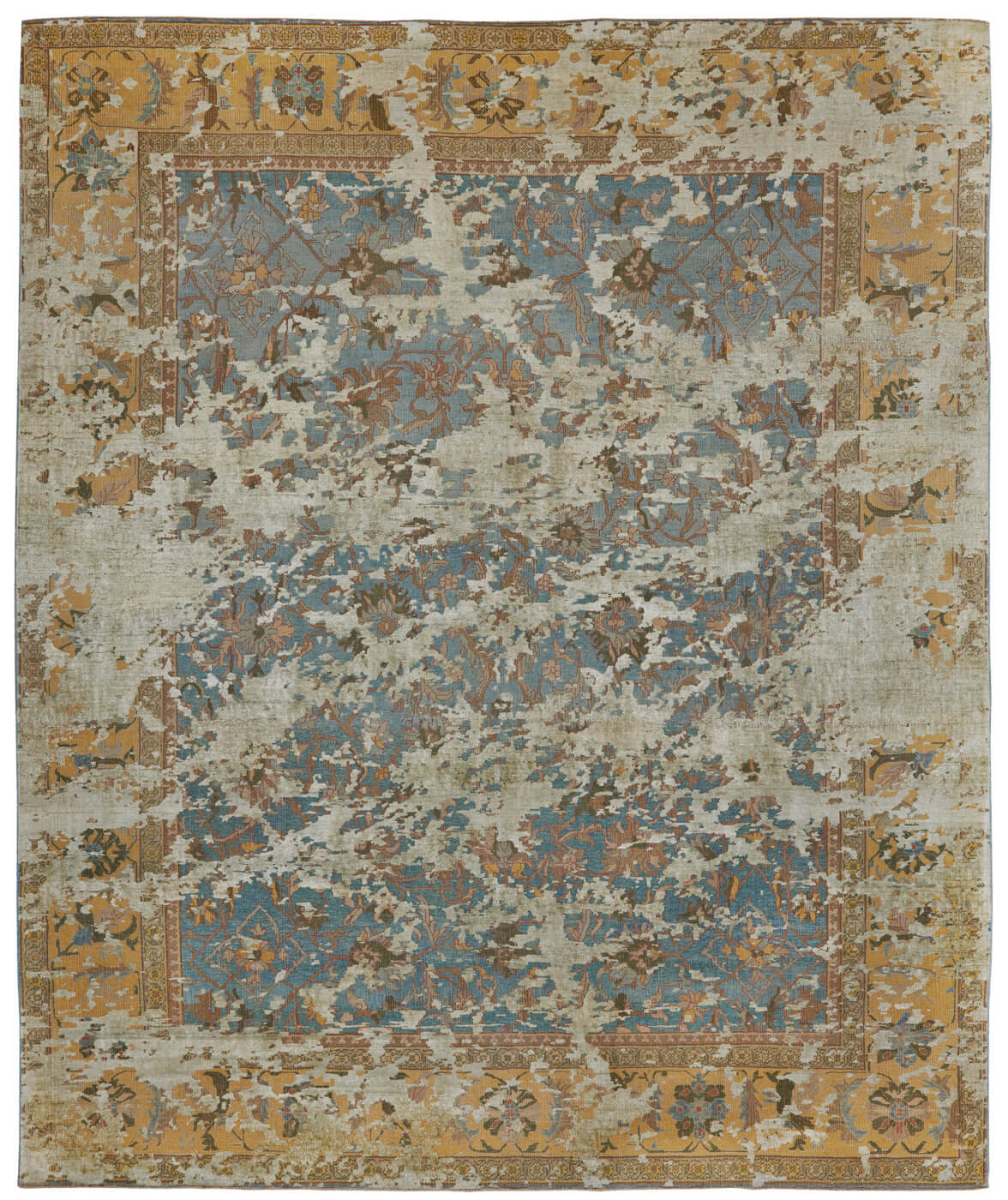 Tapis Ziegler Prince Double Sky bleu gris en soie