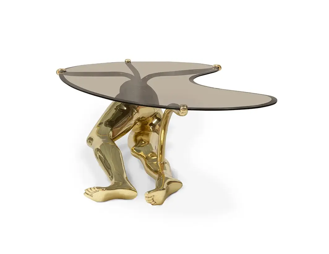 Table basse Tavo en laiton poli