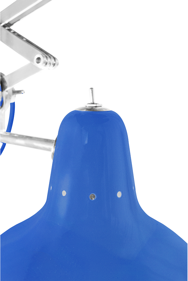 Maanstraal gloed blauwe wandlamp