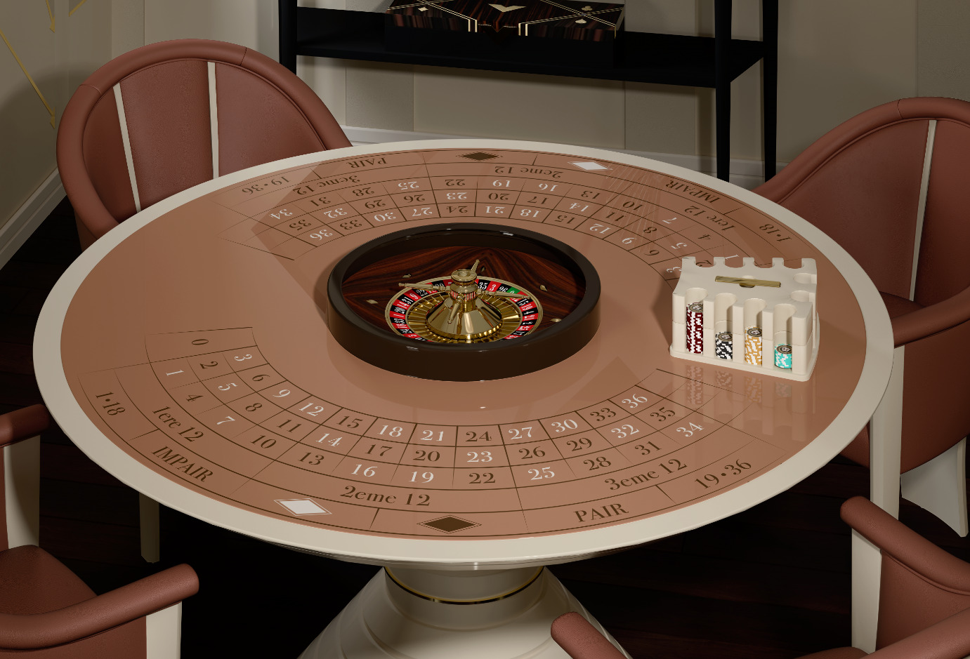 Convivium Ronde Roulettetafel