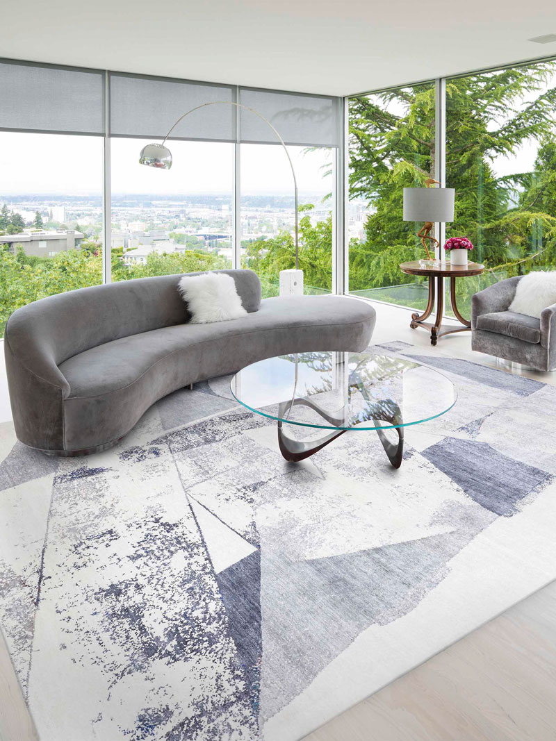 Tapis tissé main Original gris