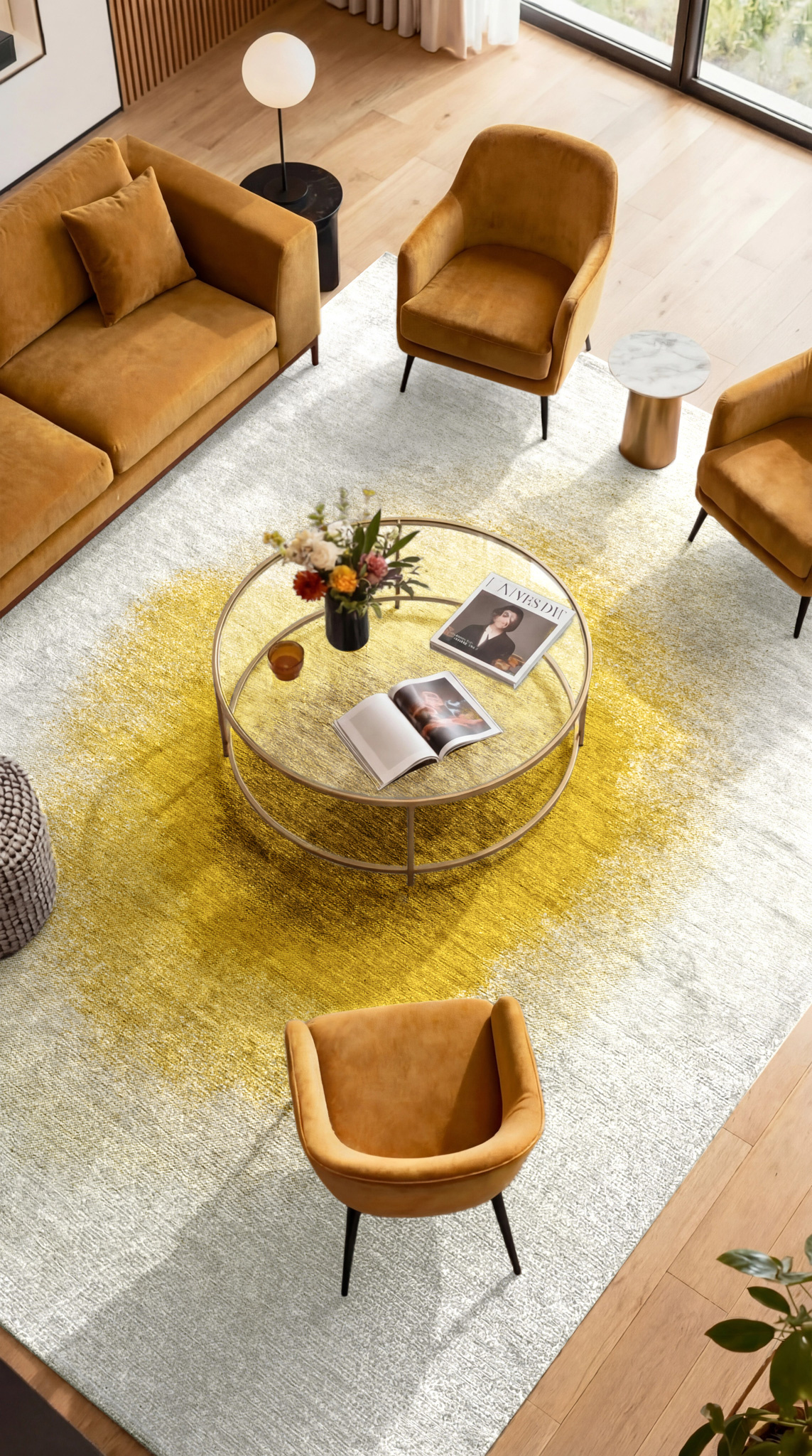 Tapis Drop Gold Moss