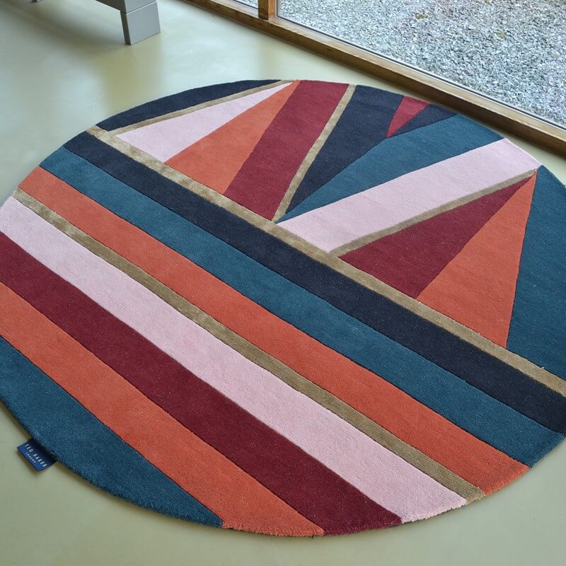 Tapis rond Sahara bordeaux | Taille: Ø 200 cm