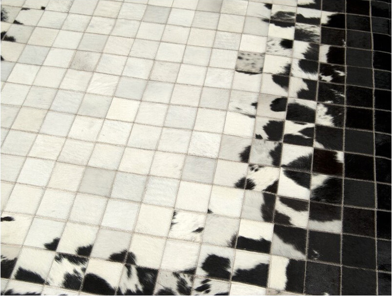 Mosaic koeienhuid tapijt | Maat: 160 × 230 cm