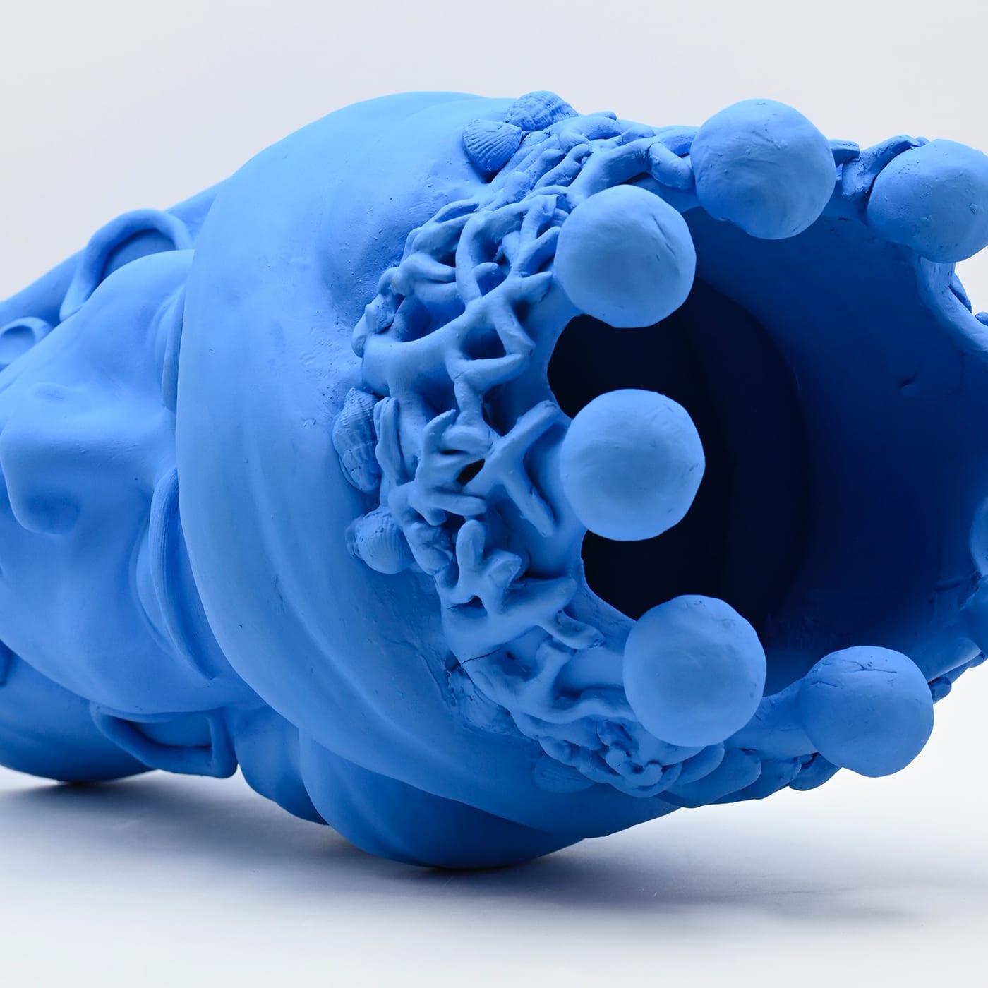 Sculpture artisanale bleu clair Moorkop