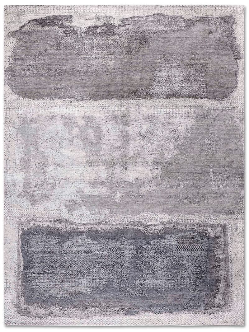 Tapis tissé main Argent blanc gris | Taille: 170 × 240 cm