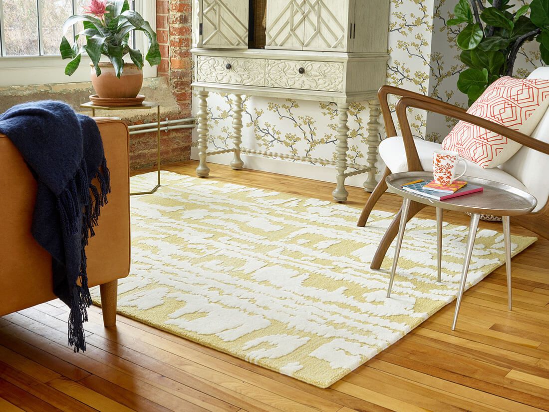 Tapis Waterwave Stripe citron | Taille: 250 × 350 cm