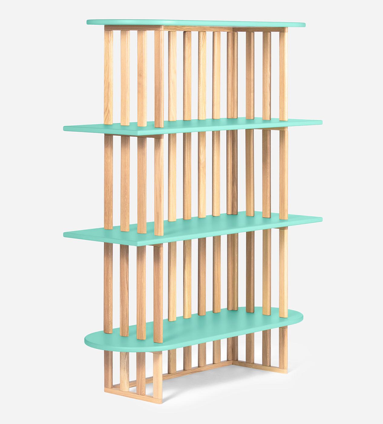 Groene vierlaagsе boekenkast