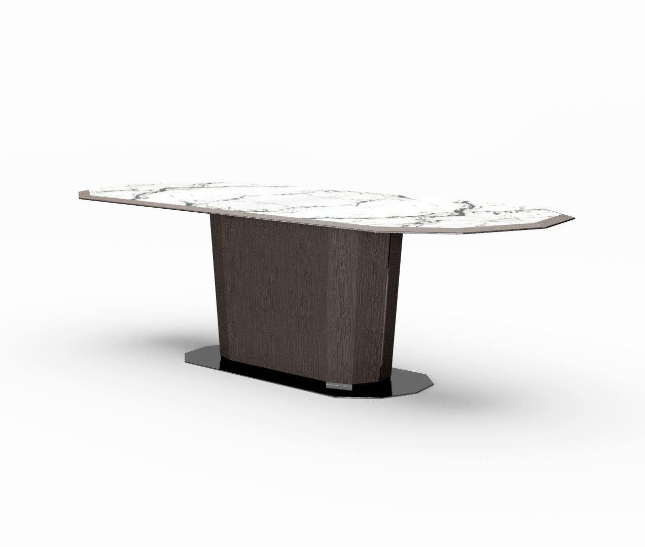 Table à manger ovale en marbre Mizar