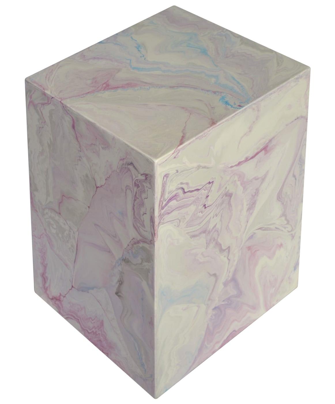 Table d'appoint en scagliola rose
