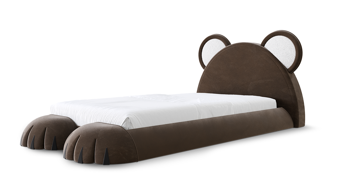 Pluizige welp bed